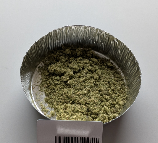 Sample in weighing dish
